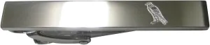 Silver Toned Sleek Etched Falcon Bird Skinny Tie Clip