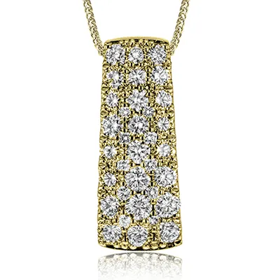 Simon-set Pendant Necklace in 18k Gold with Diamonds