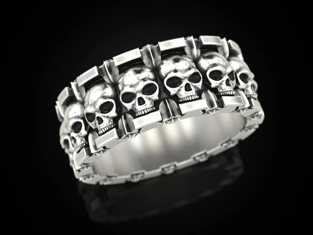 Skull and Stars Ring