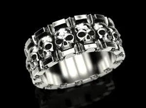 Skull and Stars Ring