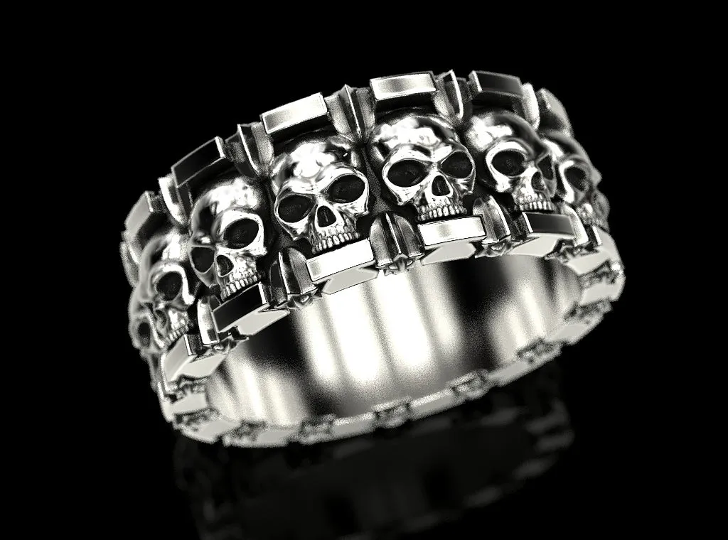 Skull and Stars Ring