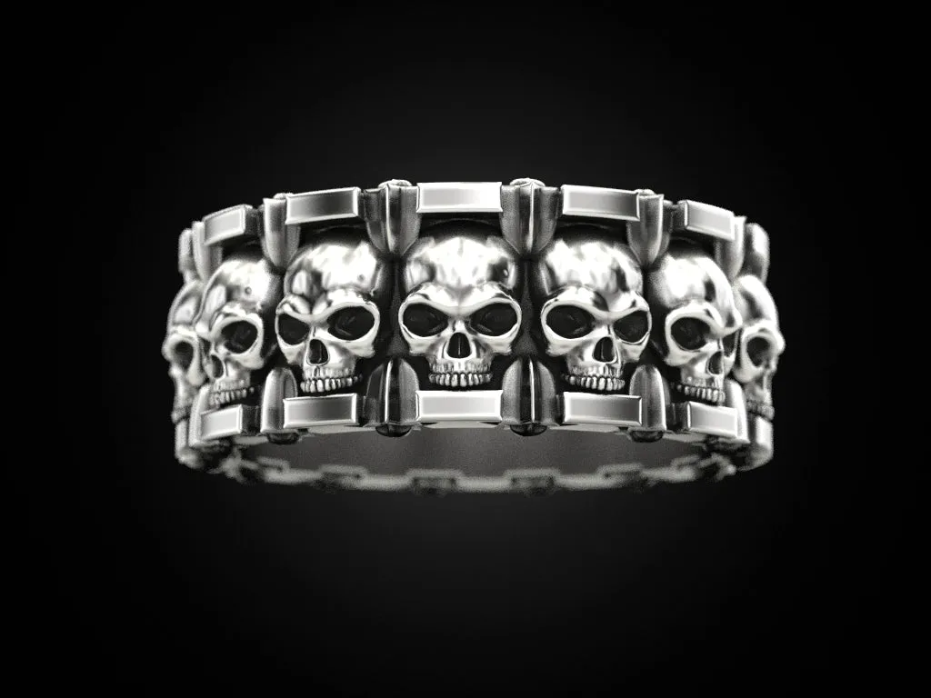 Skull and Stars Ring