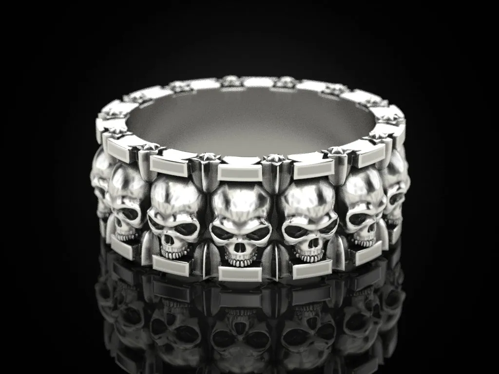 Skull and Stars Ring