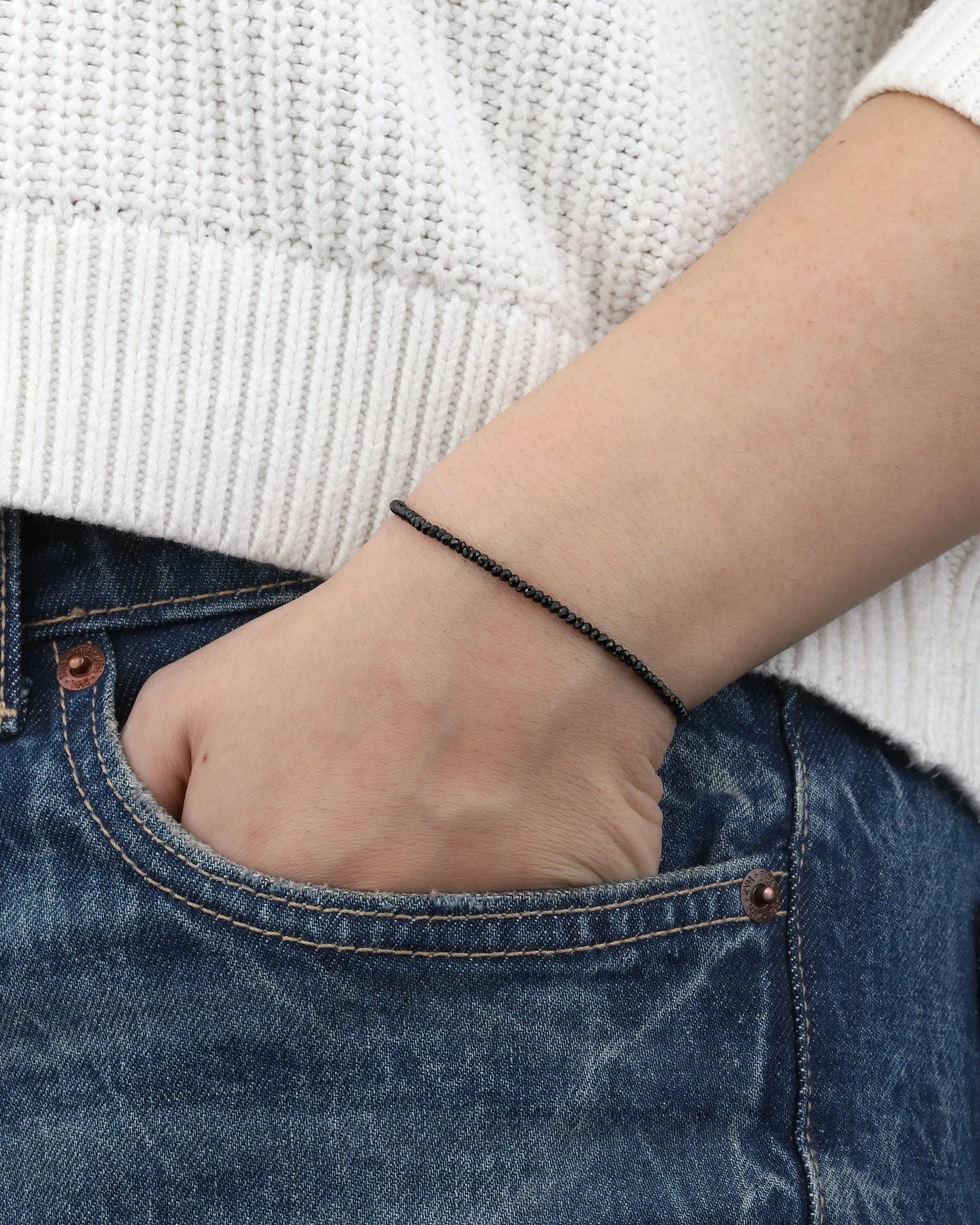 Small Stone Tassel Bracelet