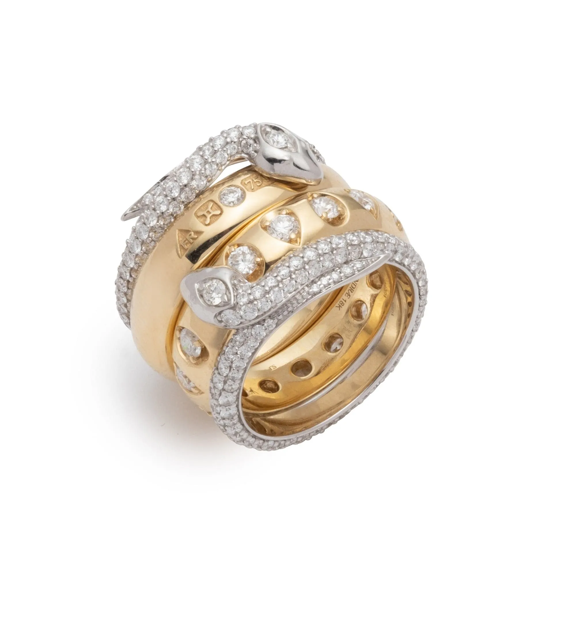 Snake - Wholeness: Diamond Pave Bookend Band