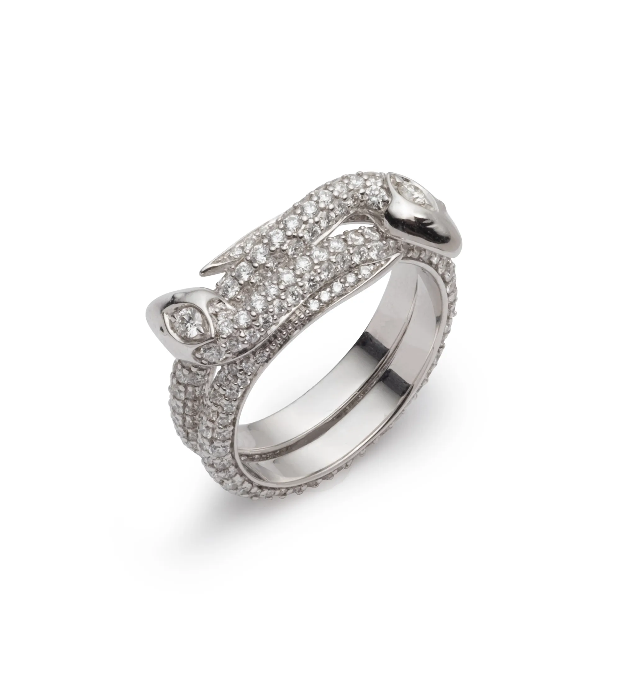 Snake - Wholeness: Diamond Pave Bookend Band