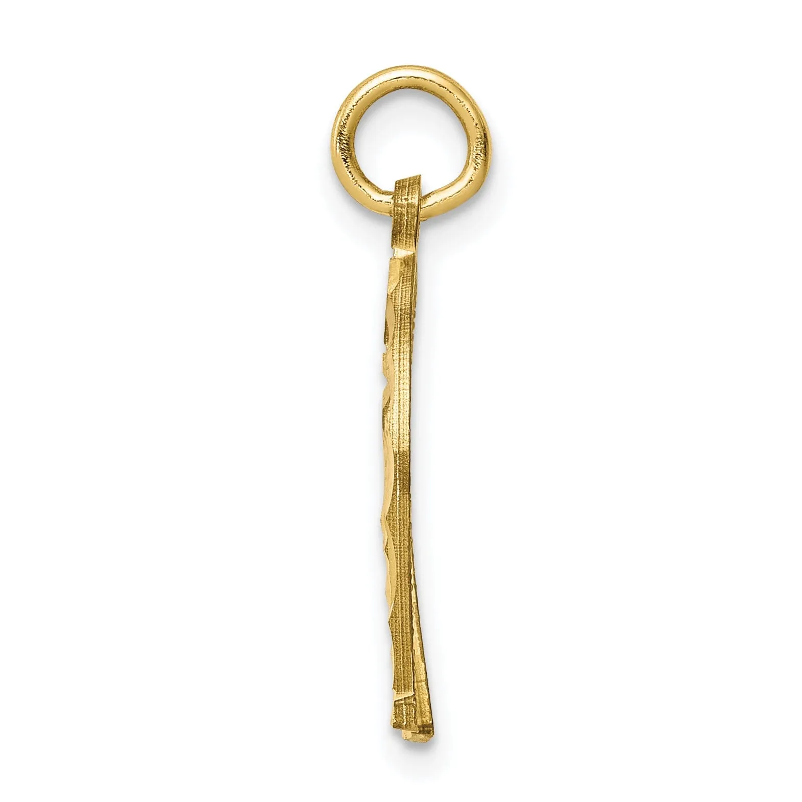 Solid 10k Yellow Gold Horseshoe Charm Pendant