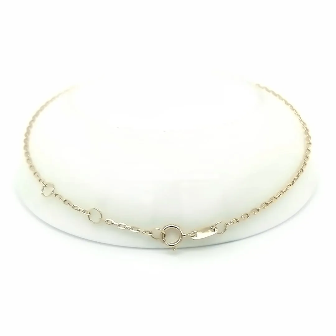 Solitaire Diamond Chain Bracelet In 18k Yellow Gold.
