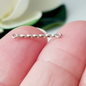 Spacer Link 18mm Twisted - 2 pcs Sterling Silver | SS-004SL18T | Jewellery Supply