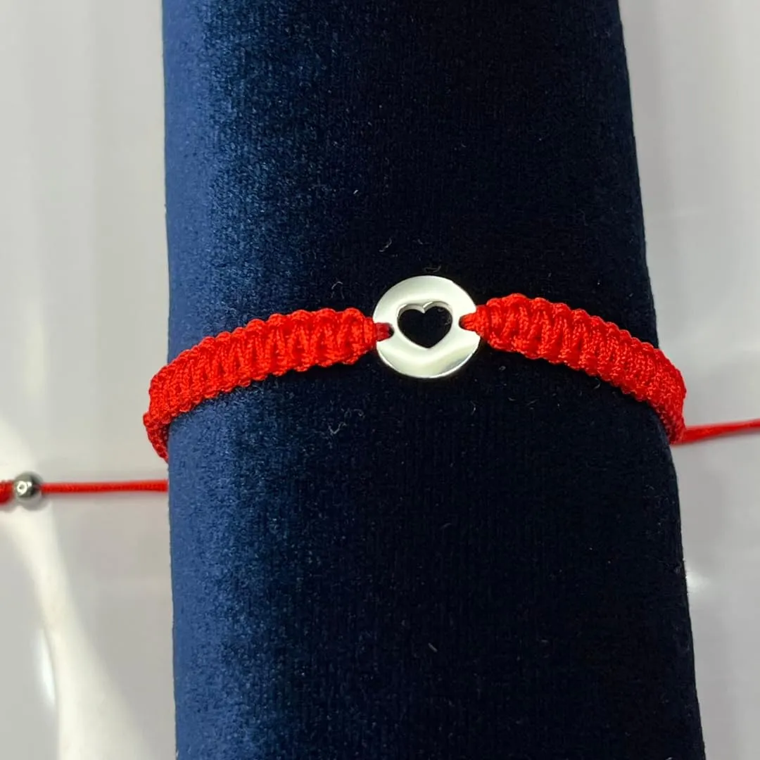 Stainless Steel Heart Bracelets, Adjustable, Personalized Friendship Gift for Women Girls,for him,for her (RED)