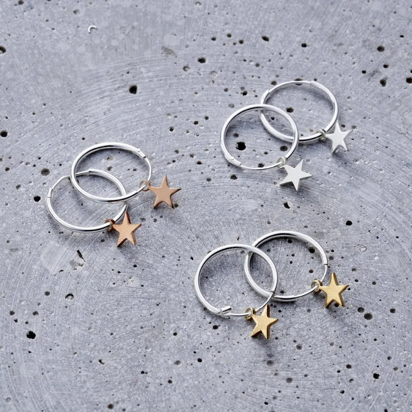 Star Hoop Earrings