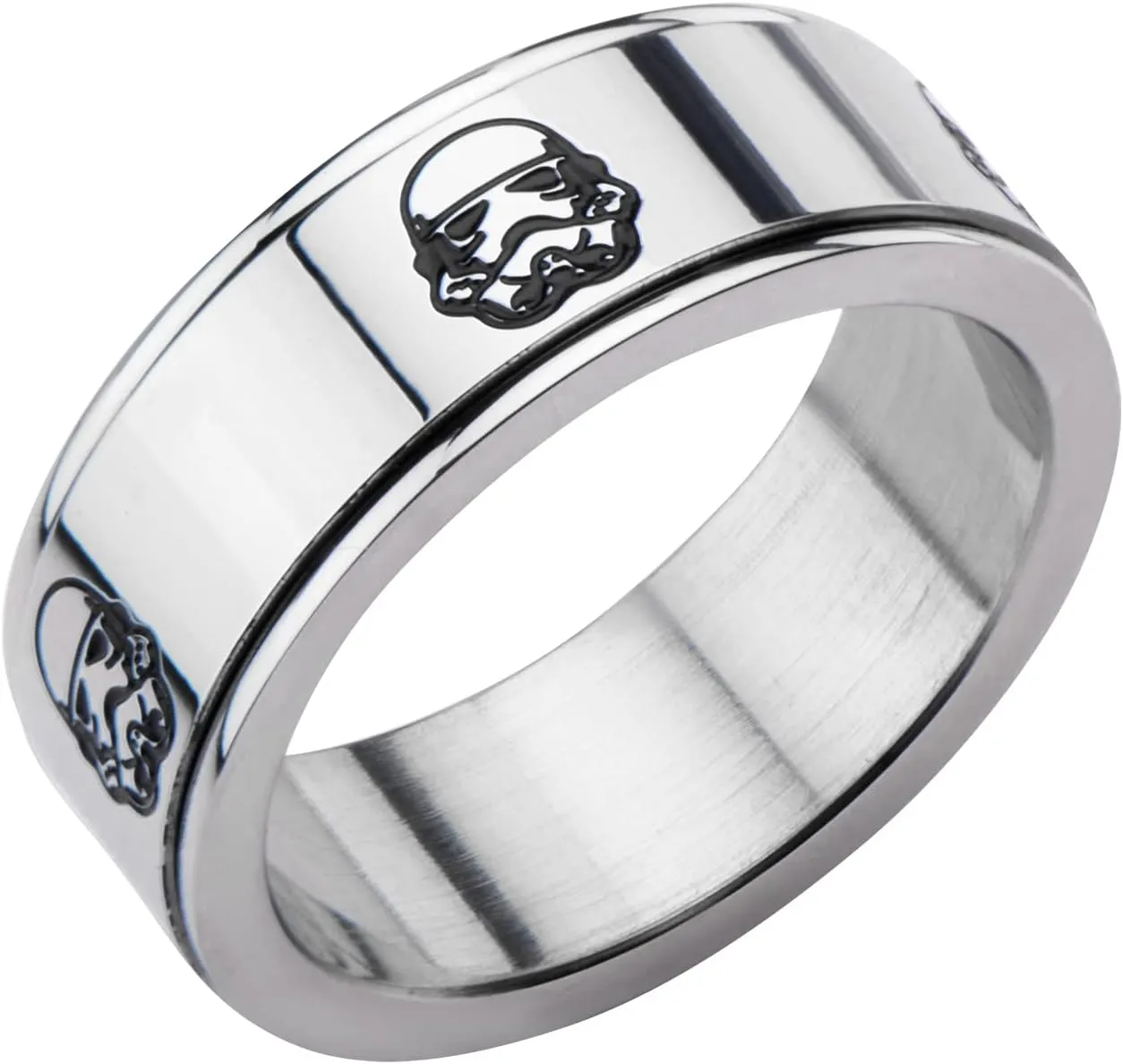 Star Wars Jewelry Stromtrooper Stainless Steel Men's Spinner Ring