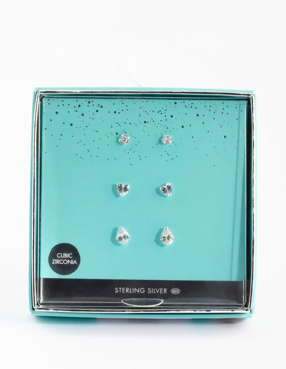 Sterling Silver & Cubic Zirconia Stud Earring Pack