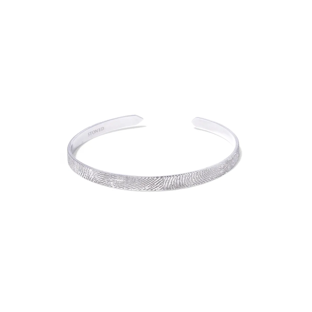 Sterling Silver Fingerprint Cuff (for her)