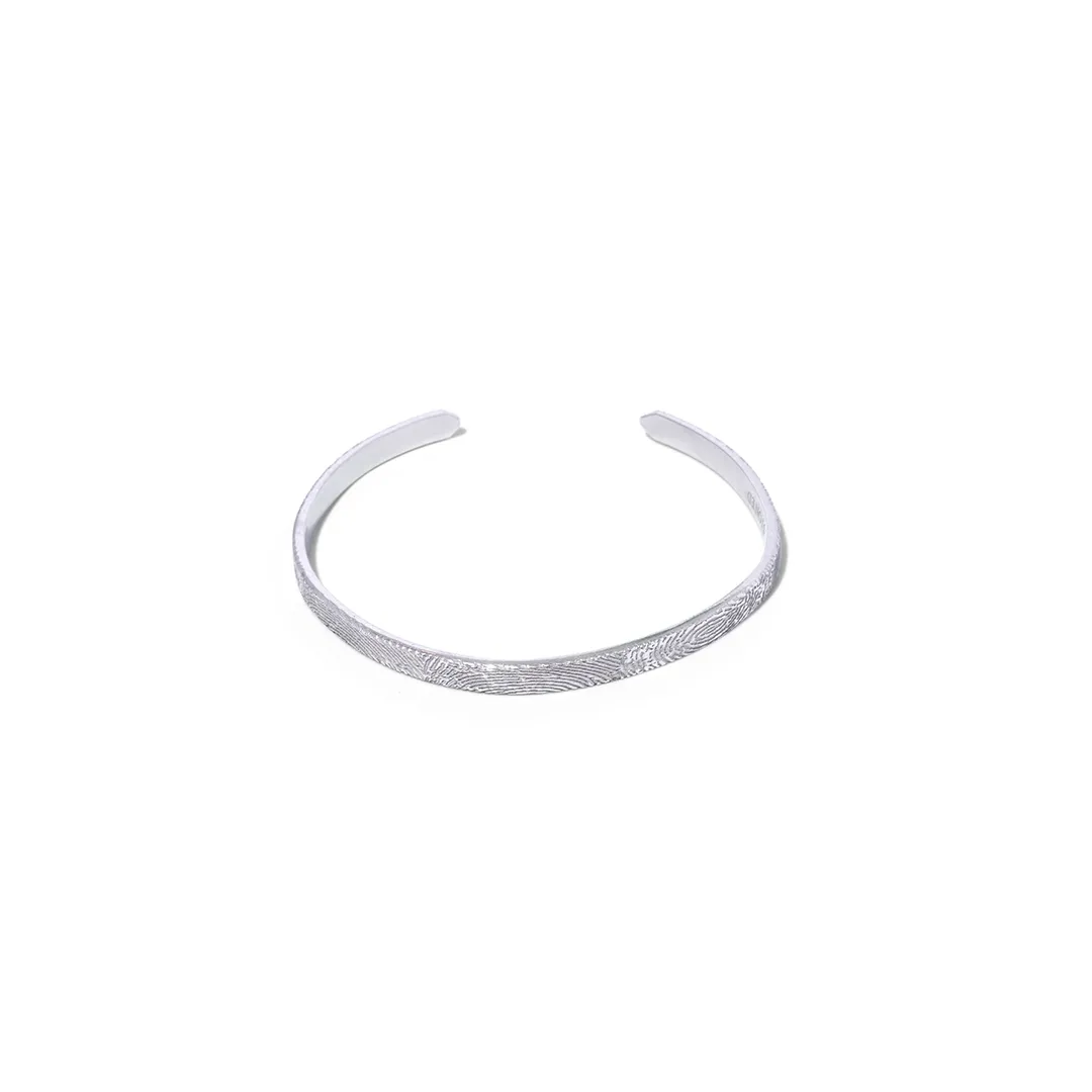 Sterling Silver Fingerprint Cuff (for her)
