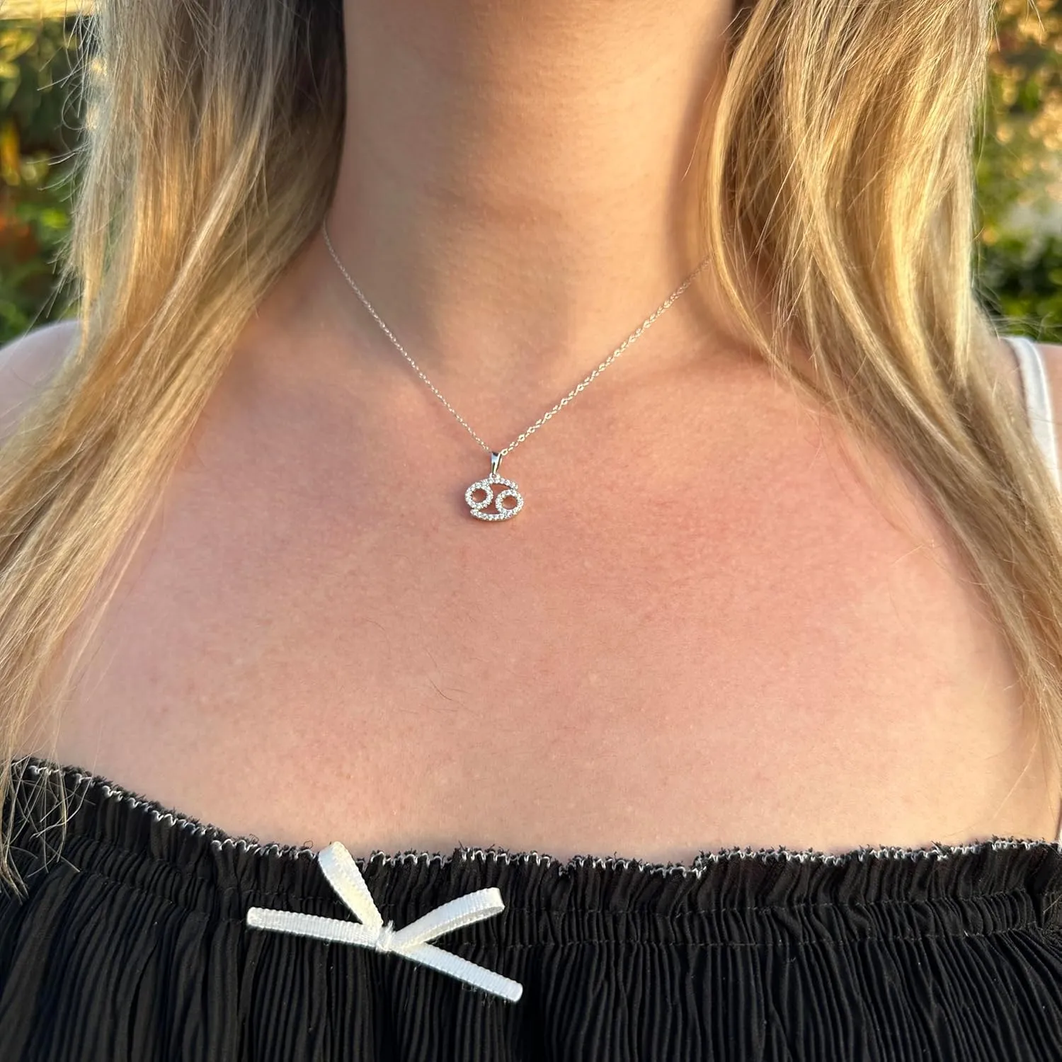 Sterling Silver or 14K Gold Over Sterling Silver Zodiac Necklace Astrology Horoscope Keepsake Card Gift - Choose Star Sign
