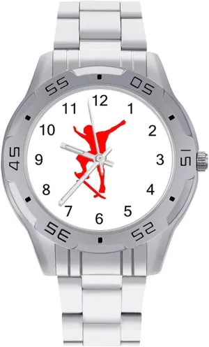 Street Skateboard Boy Simple Wrist Watches for Men Silver Casual Big Face Dress Watch Easy to Read