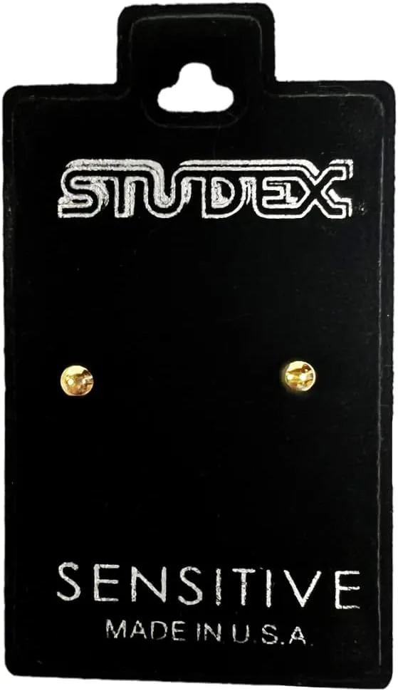 STUDEX Sensitive Ball Stud Earrings | Hypoallergenic and Nickel Safe for Sensitive Ears | High Fashion Earrings for Women and Men