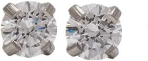 STUDEX Sensitive Cubic Zirconia Stud Earrings | Hypoallergenic and Nickel Safe for Sensitive Ears | High Fashion Earrings for Women and Men