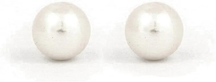 STUDEX Sensitive White Pearl Stud Earrings | Hypoallergenic and Nickel Safe for Sensitive Ears | Gold Plated Posts | High Fashion Earrings for Women and Men