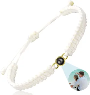 SUPHELPU Custom Bracelets with Picture inside, Customized Projection Bracelets with Photos, Picture Bracelet Personalized Photo, Women's Italian Style Bracelet, Memorial Gifts for Women/Men/Dog/Cat