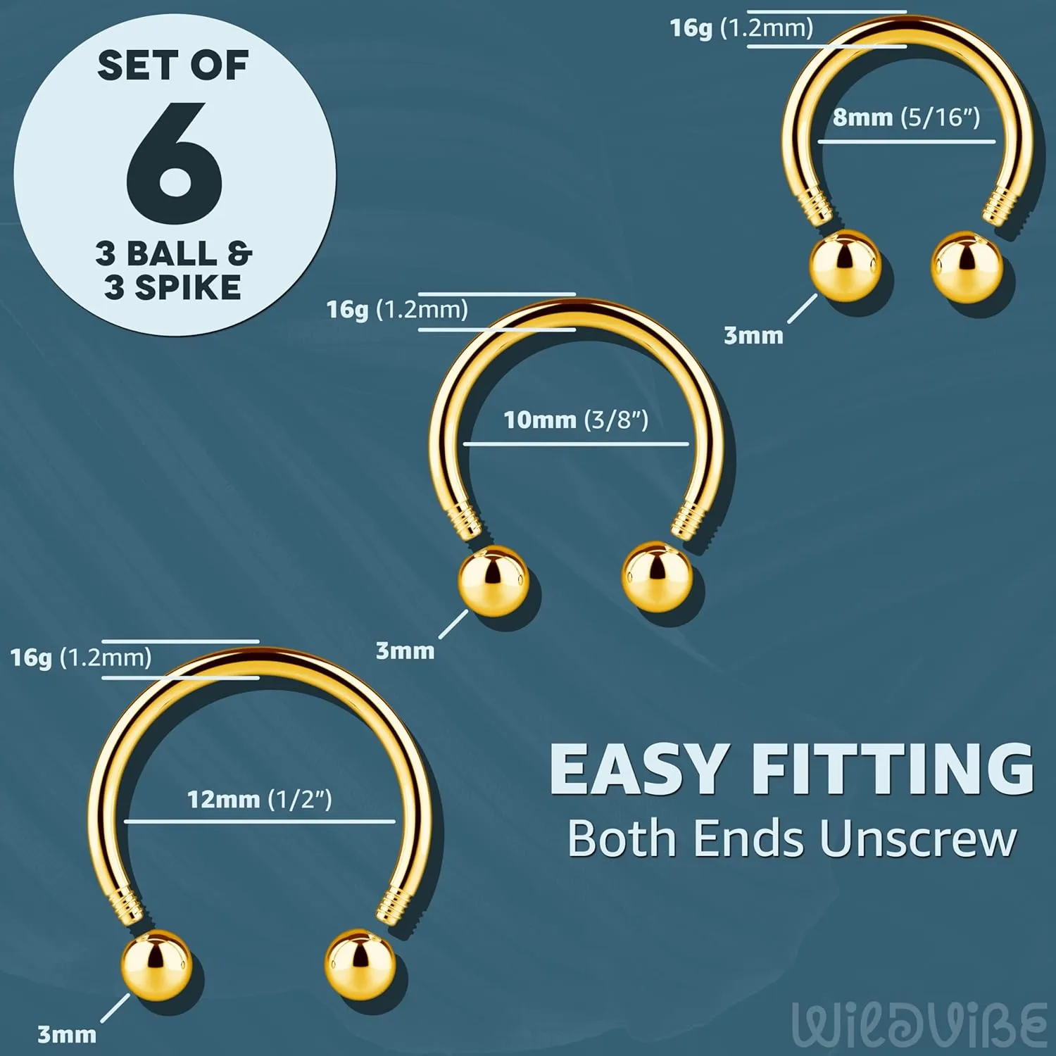Surgical Steel Septum Rings 14g 16g - Lip Ring Smiley Piercing Hoop For Cartilage Earrings Daith Helix Conch - Eyebrow Nipple Circular Horseshoe 14 Gauge Septum Ring Piercing - Nose Septum Jewelry Pack
