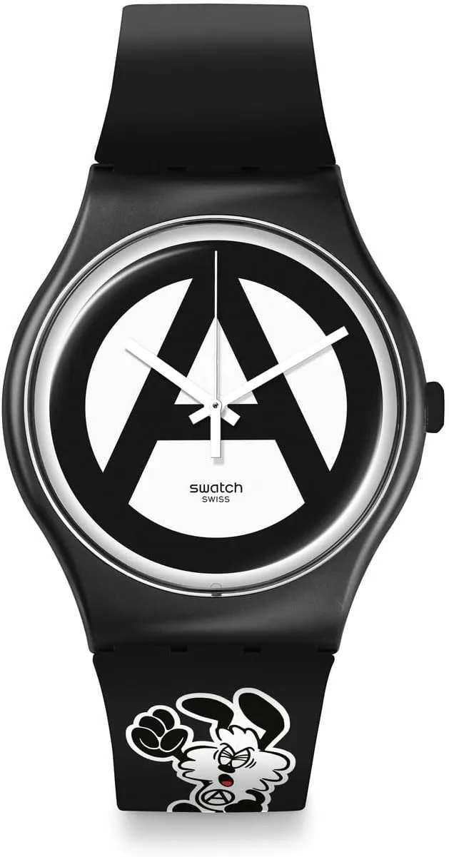 Swatch Casual Watch Unisex Black Bio-sourced Quartz Vick by VERDY
