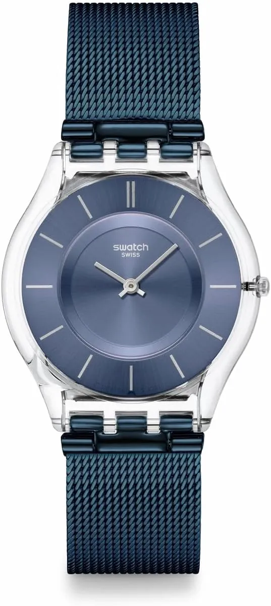 Swatch Casual Watch Unisex Blue Quartz Bio-sourced Cool Skies