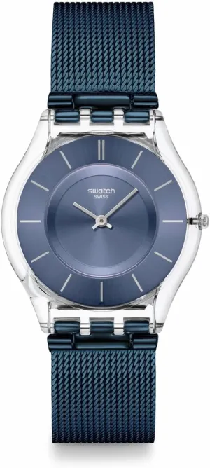 Swatch Casual Watch Unisex Blue Quartz Bio-sourced Cool Skies