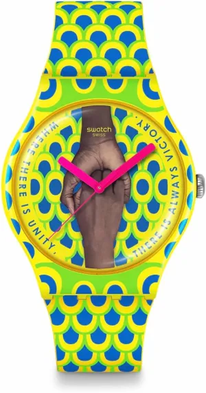 Swatch Casual Watch Unisex Yellow Bio-sourced Quartz Unity Always