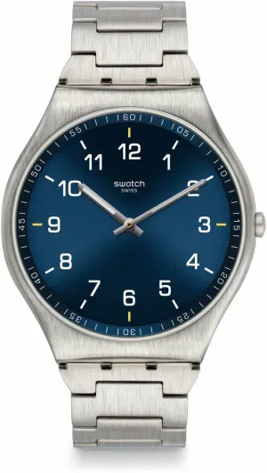 Swatch Skin Irony Swiss Quartz Stainless Steel Strap, Grey, 16 Casual Watch (Model: SS07S106G)