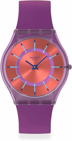 Swatch Unisex Casual Watch Purple Bio-sourced Quartz Sweet Strawberry Dream