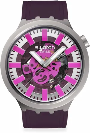 Swatch Unisex Casual Watch Purple Stainless Steel Quartz Audacious ACAI