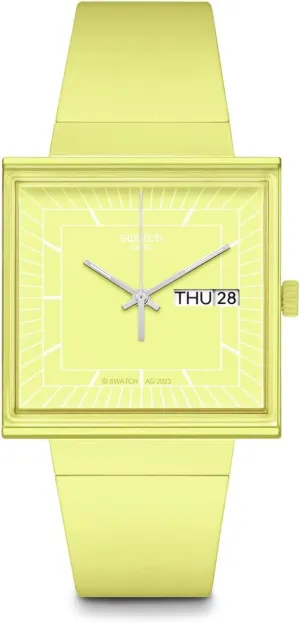 Swatch Unisex Casual Watch Yellow Bioceramic Quartz What IF?Lemon