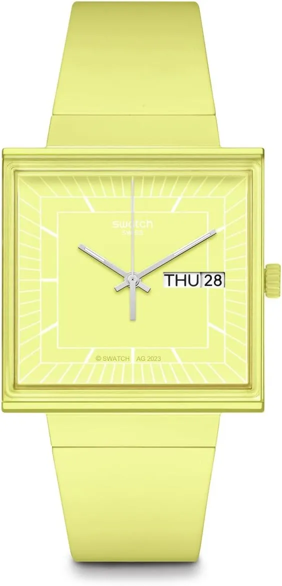 Swatch Unisex Casual Watch Yellow Bioceramic Quartz What IF?Lemon