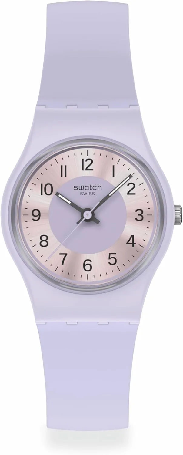 Swatch Womens Casual Watch Purple Bio-sourced Quartz Lilac Lightness