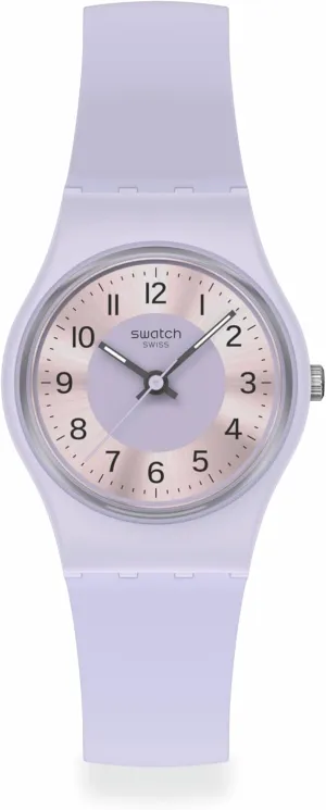 Swatch Womens Casual Watch Purple Bio-sourced Quartz Lilac Lightness