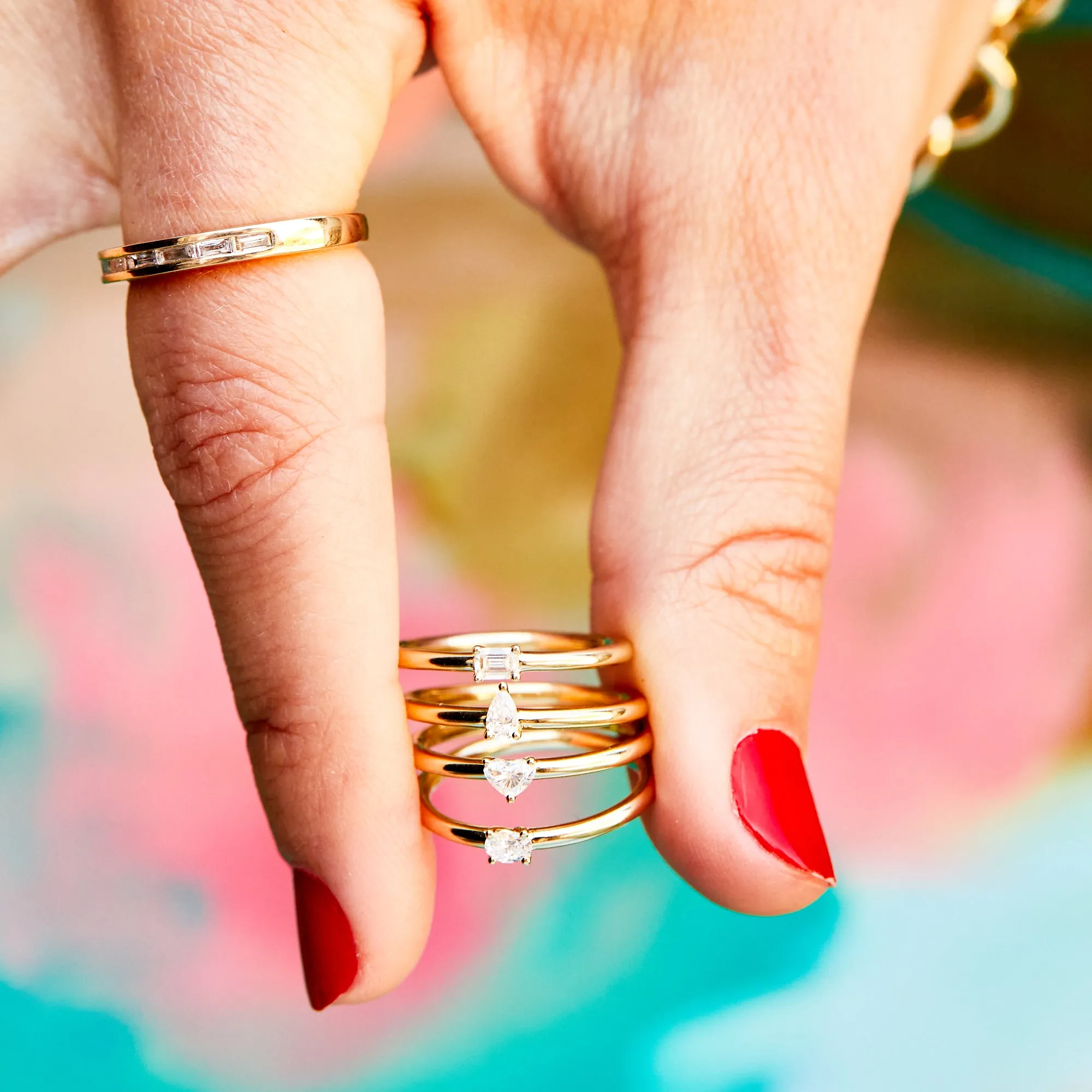 Teensy Heart Diamond Ring