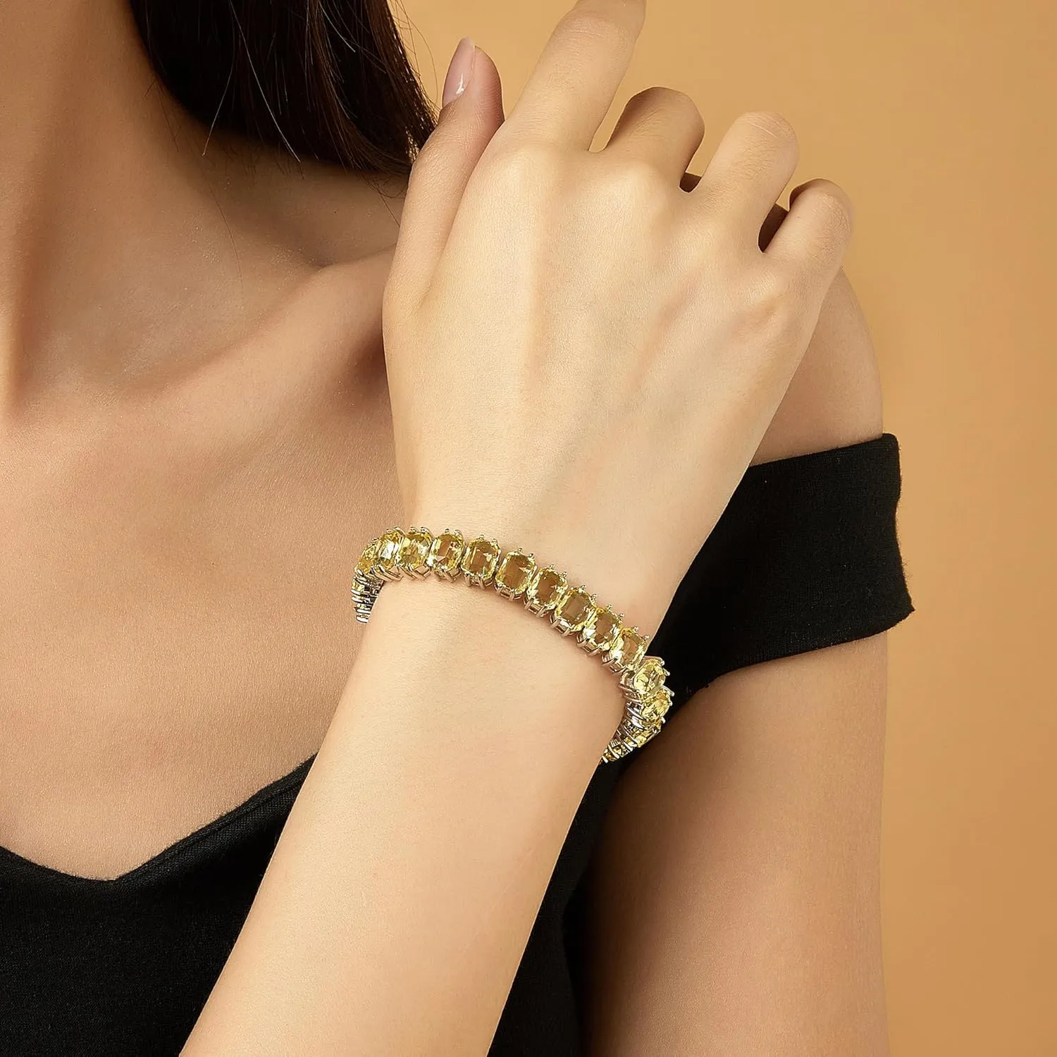 Tennis Bracelets for Women - Cubic Zirconia Bracelet Silver Wedding - Gorgeous Lightweight Sparkling Bracelet Chain Jewelry
