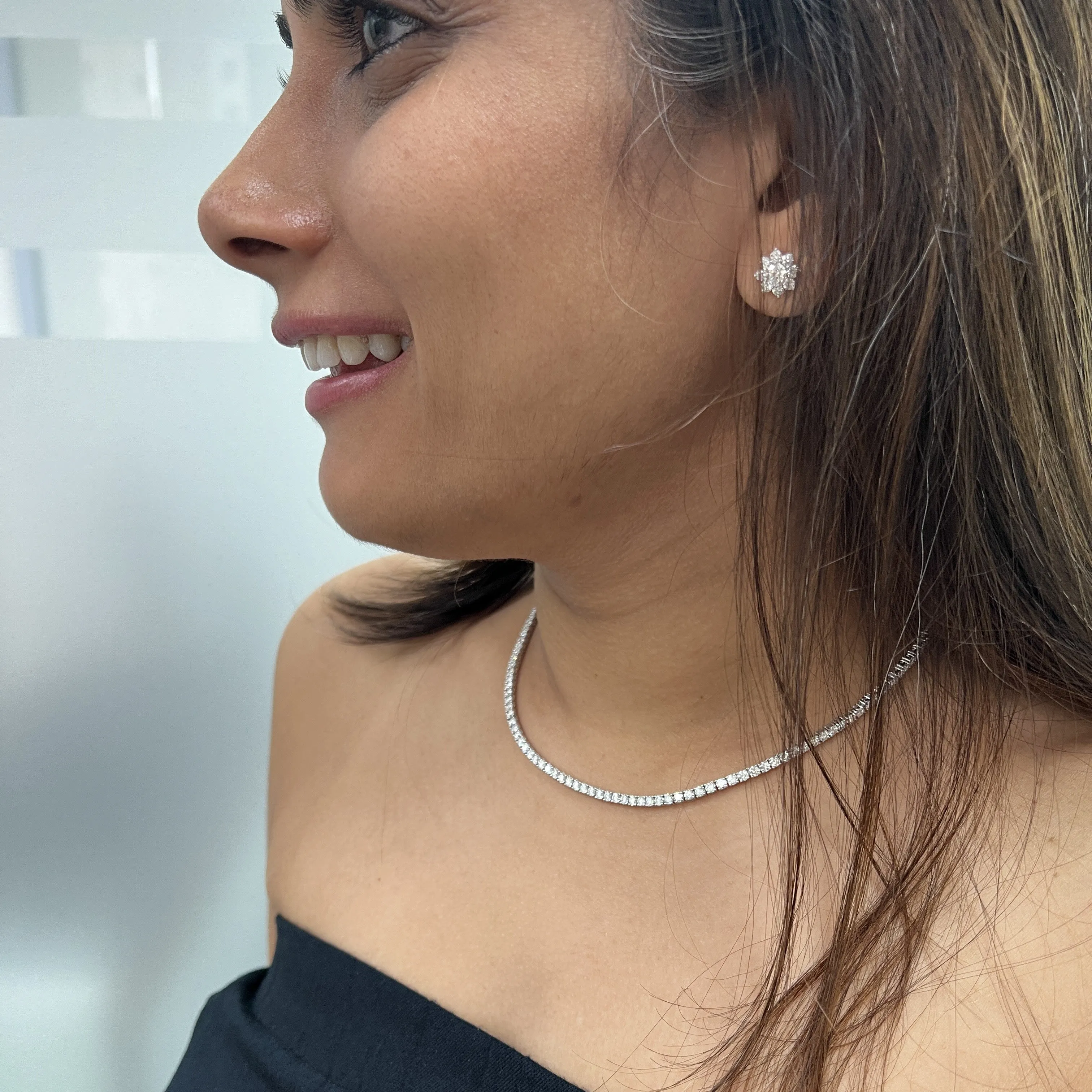 Tennis Necklace with 0.08ct Diamonds