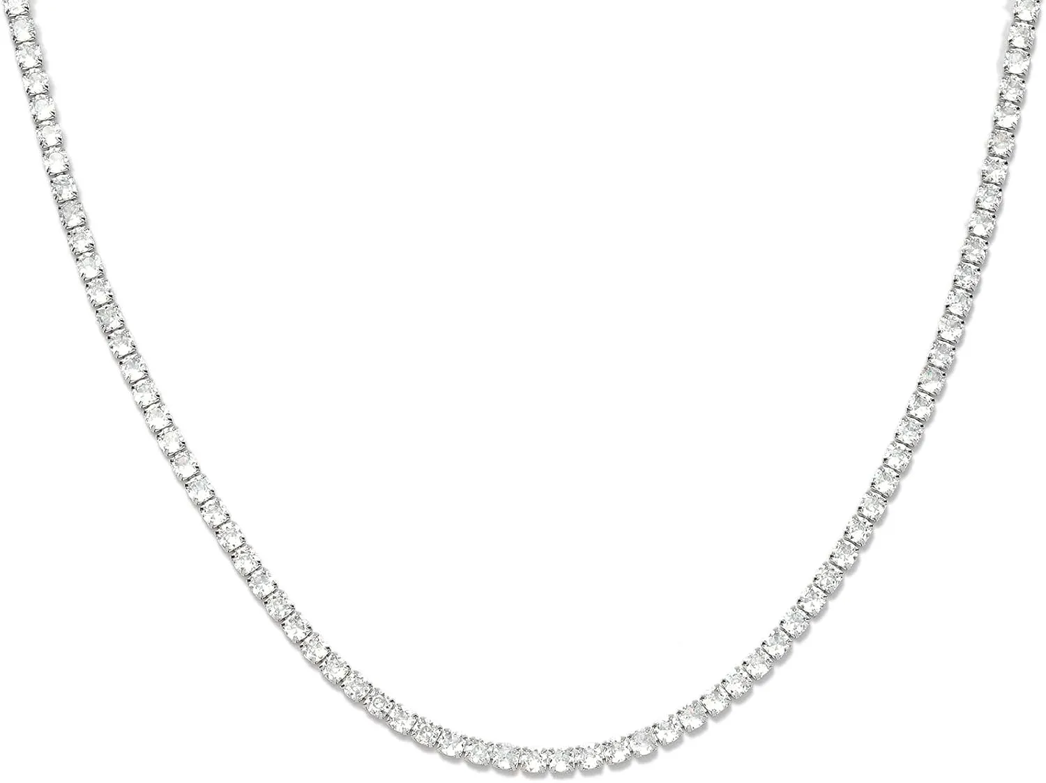 Tennis Necklaces for Women Dainty 14K Gold Plated Diamond Tennis Choker Necklace Sparkly Rhinestone Necklace Bling Cubic Zirconia Necklace Tennis Chain for Women Men