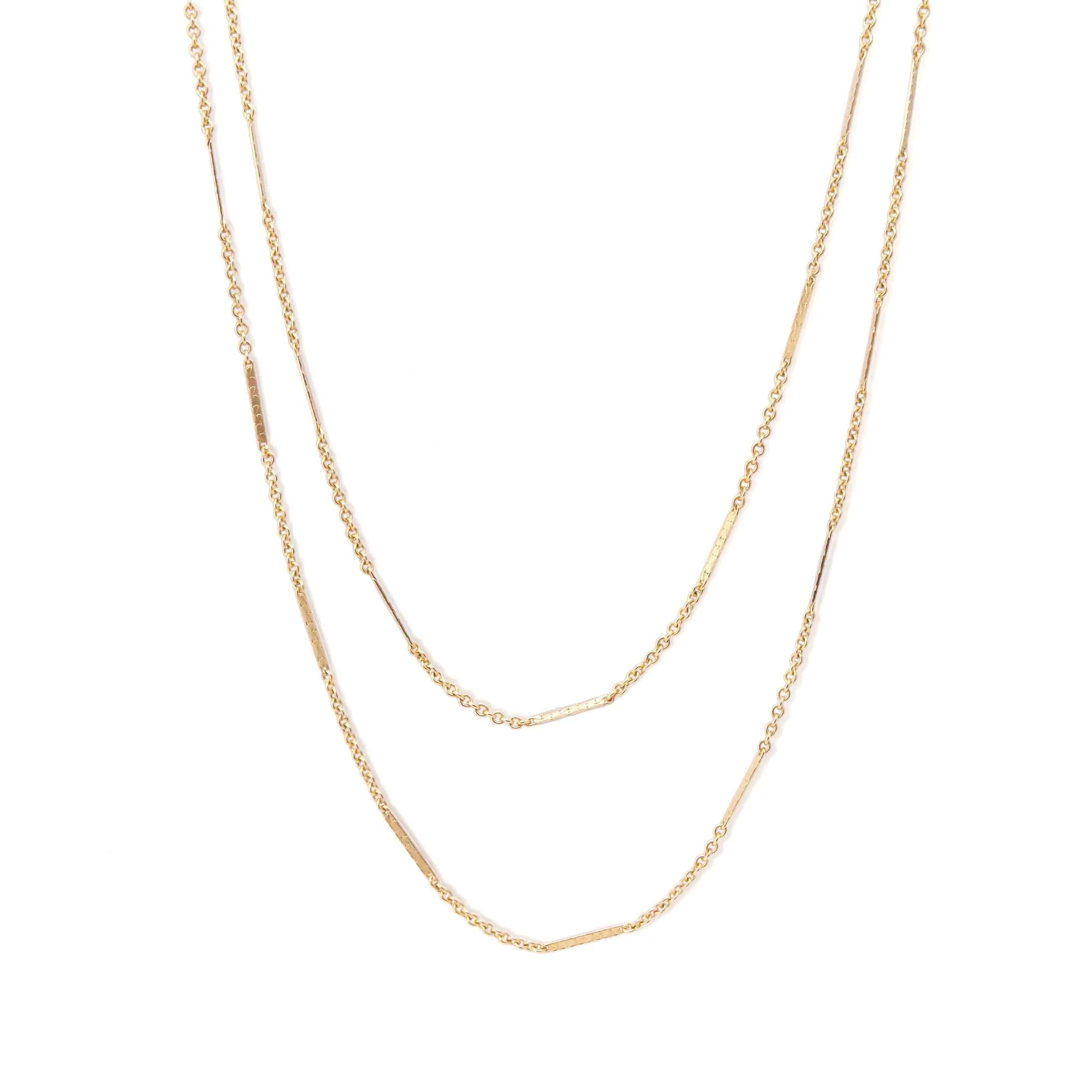 the double layered chain necklace