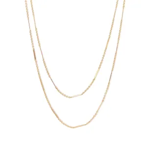 the double layered chain necklace