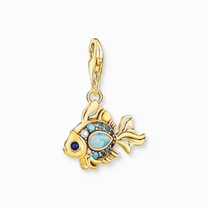 Thomas Sabo Charm Pendant Colourful Fish Gold Plated