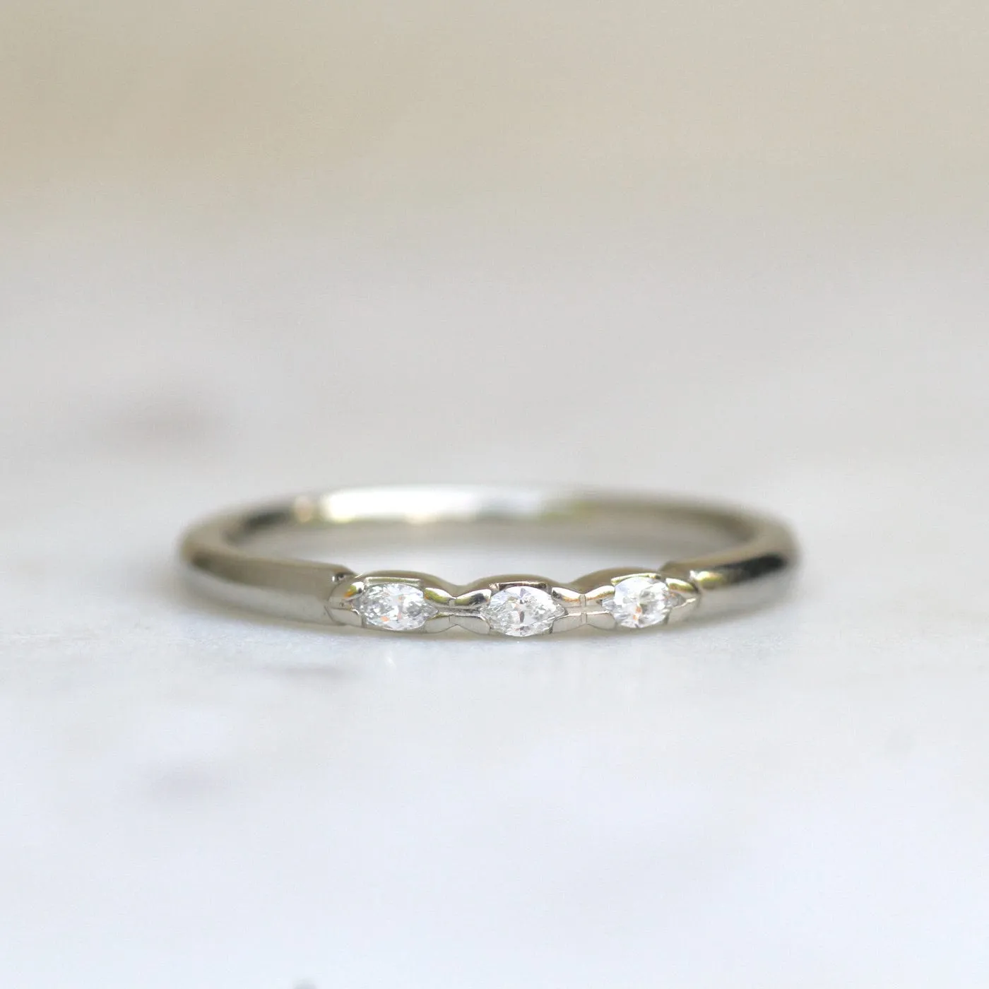 Three Marquise Diamond Band