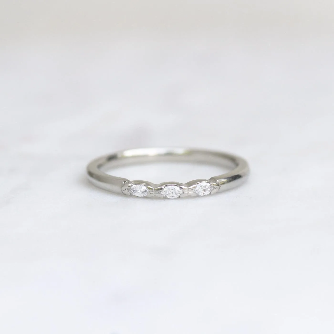 Three Marquise Diamond Band