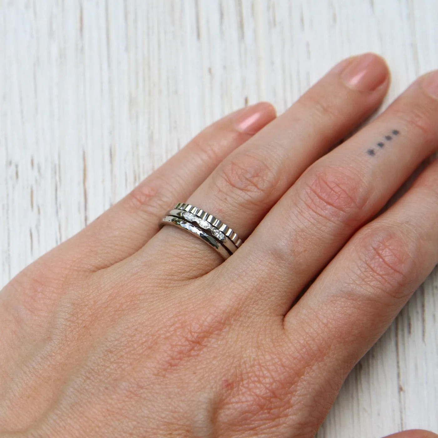 Three Marquise Diamond Band