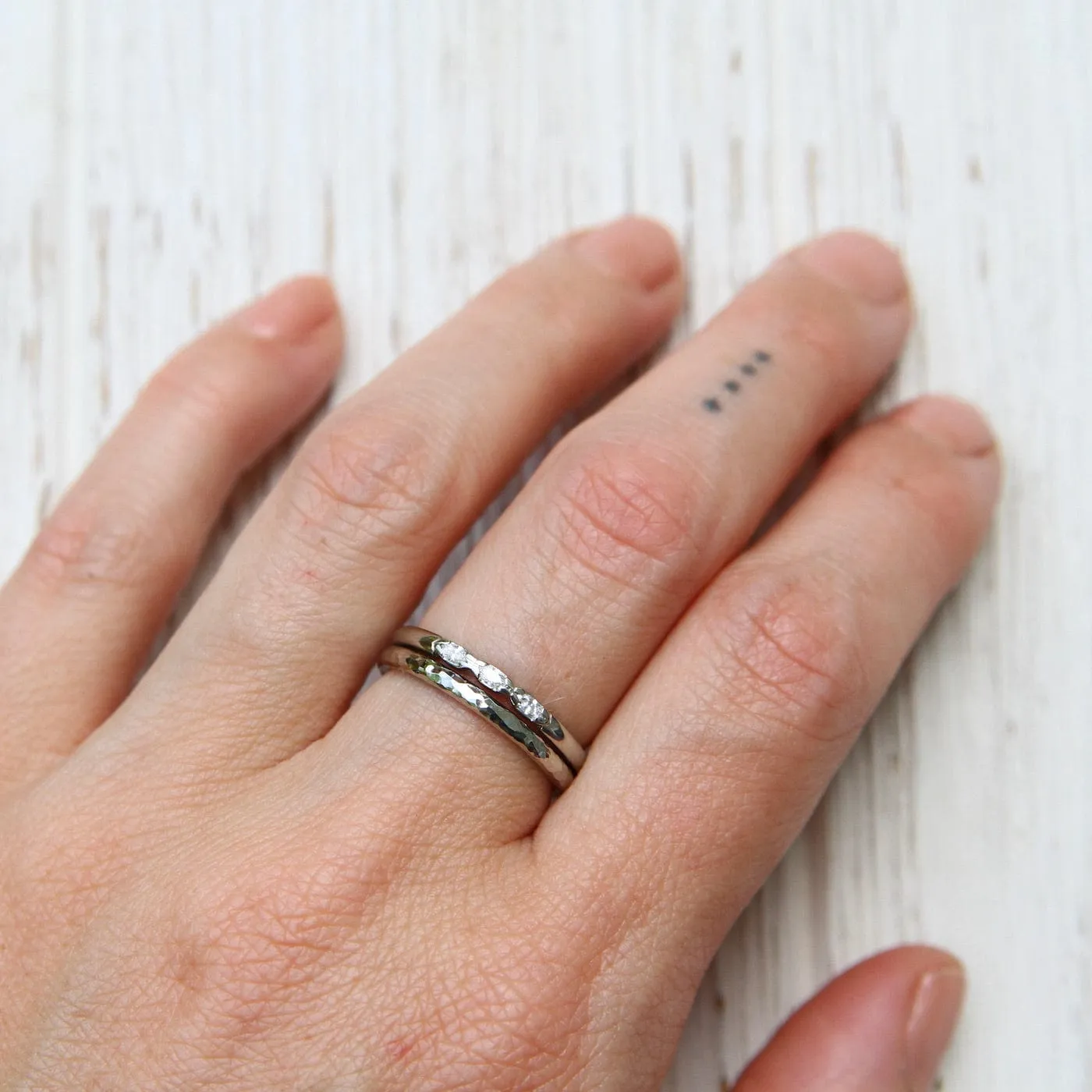 Three Marquise Diamond Band