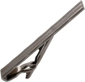 Tie Clip Bar Clasp Metal Gray Mens Jewelry 2 1/2" Made in USA Fashion Details for Ties Trendy Accessories Stylish Additions