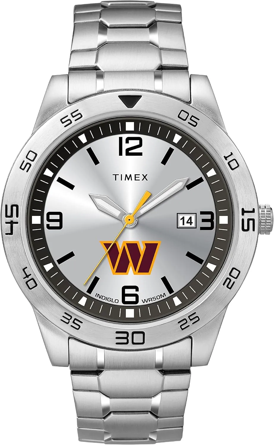 Timex Tribute Men's NFL Citation 42mm Watch  Washington Commanders with Stainless Steel Expansion Band